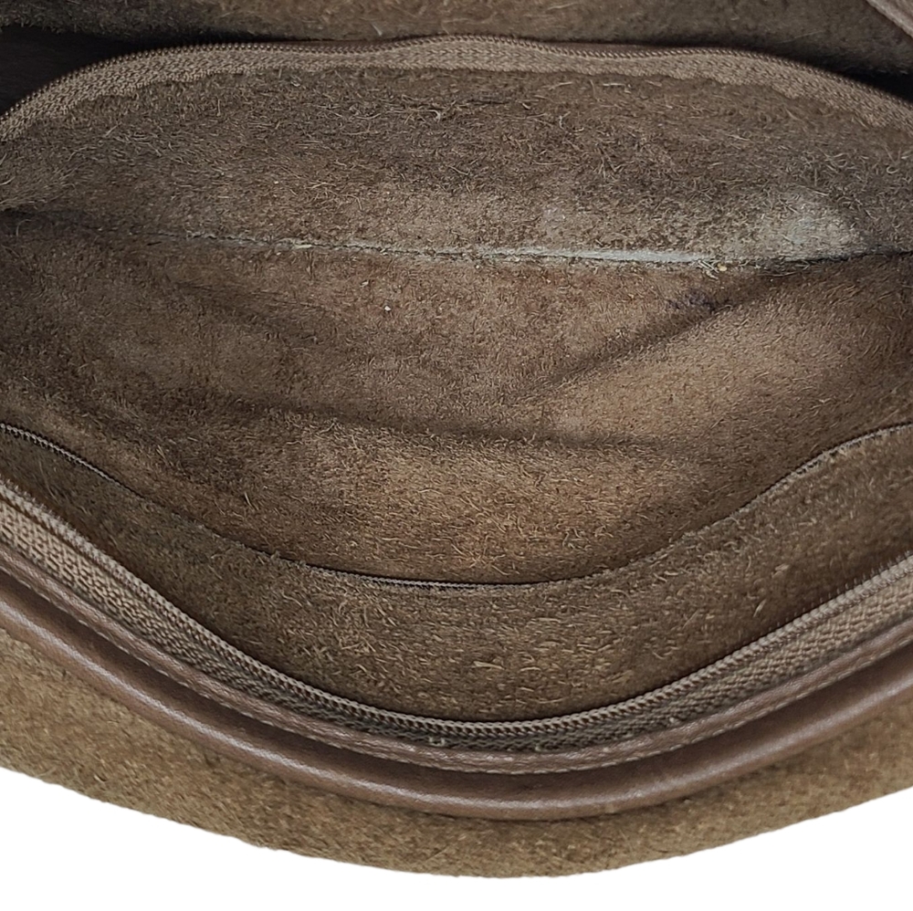 Coach Vintage Fletcher Saddle Flap Crossbody Taupe Leather Bag D6C-4150 - Picture 9 of 15
